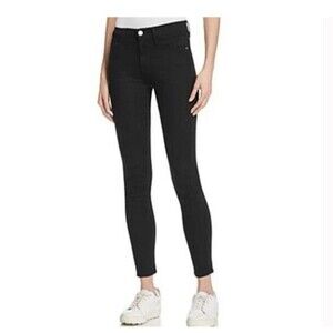 Frame Denim Le High Skinny Jeans Black Women's Size 28 Stretch Mid Rise Pants